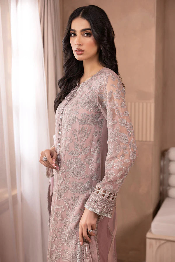 BH - Embroidered Organza Suit Unstitched 3 Piece - Summer Collection