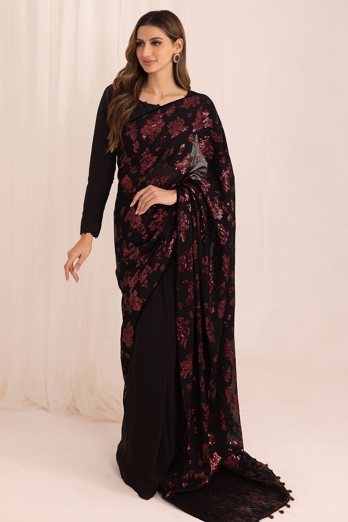 BH-LUXURY SEMI PURE CHIFFON SAREE