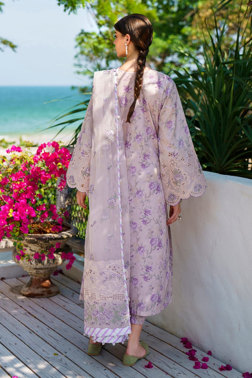 BR 3 Piece Digital Print Embroidery Dress New Arrival