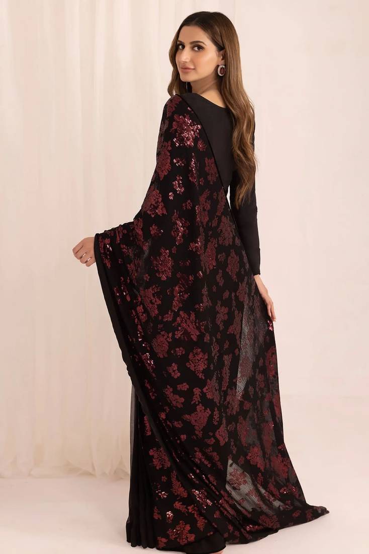 BH-LUXURY SEMI PURE CHIFFON SAREE