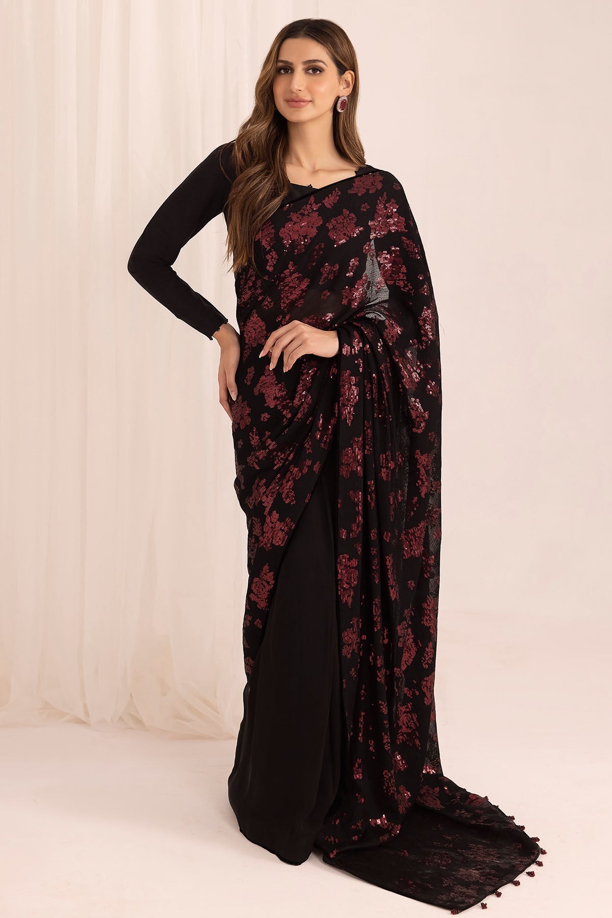 BH-LUXURY SEMI PURE CHIFFON SAREE