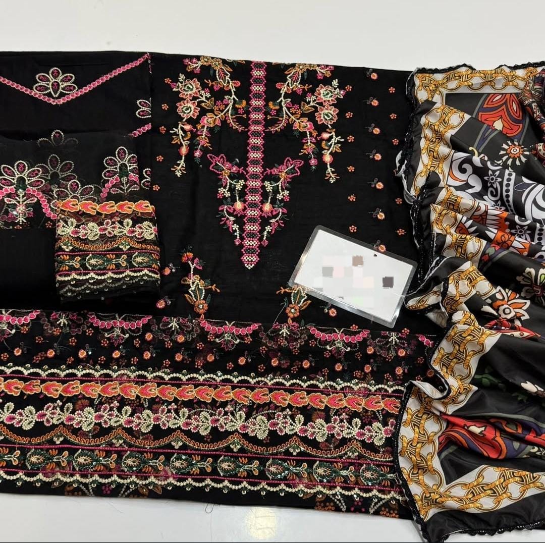 BH Embroidered 3 Piece Unstitched Khaddar