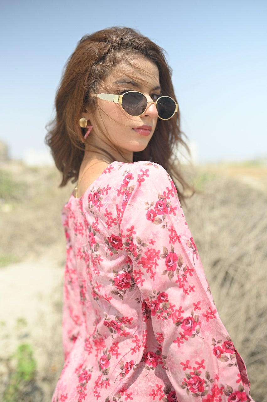 Bin Haroon Digital Printed lawn 2pc Unstich