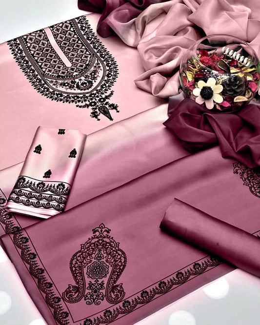 Bin Haroon 3 Piece Unstiched Silk Collection