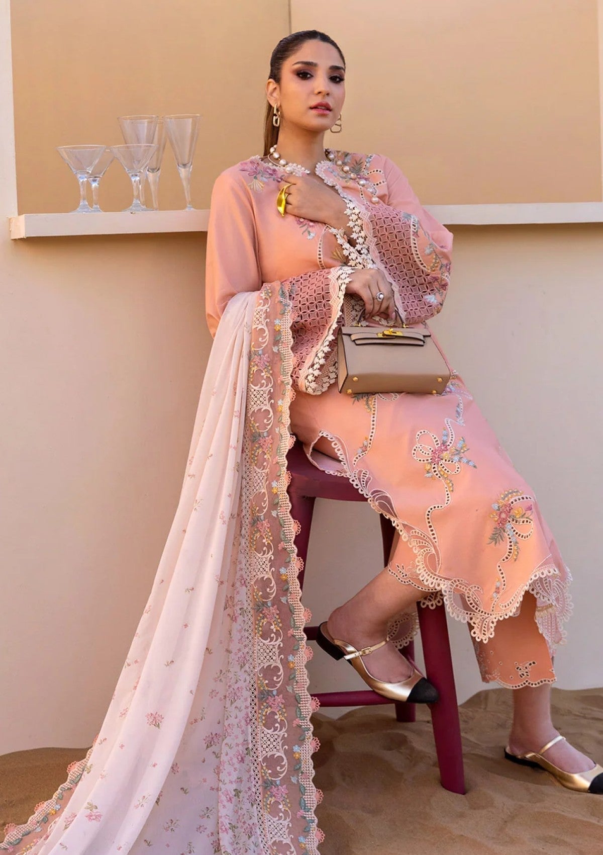 BH-EMBROIDERY LUXURY LAWN CHICKEN-KARI DRESS 3PC