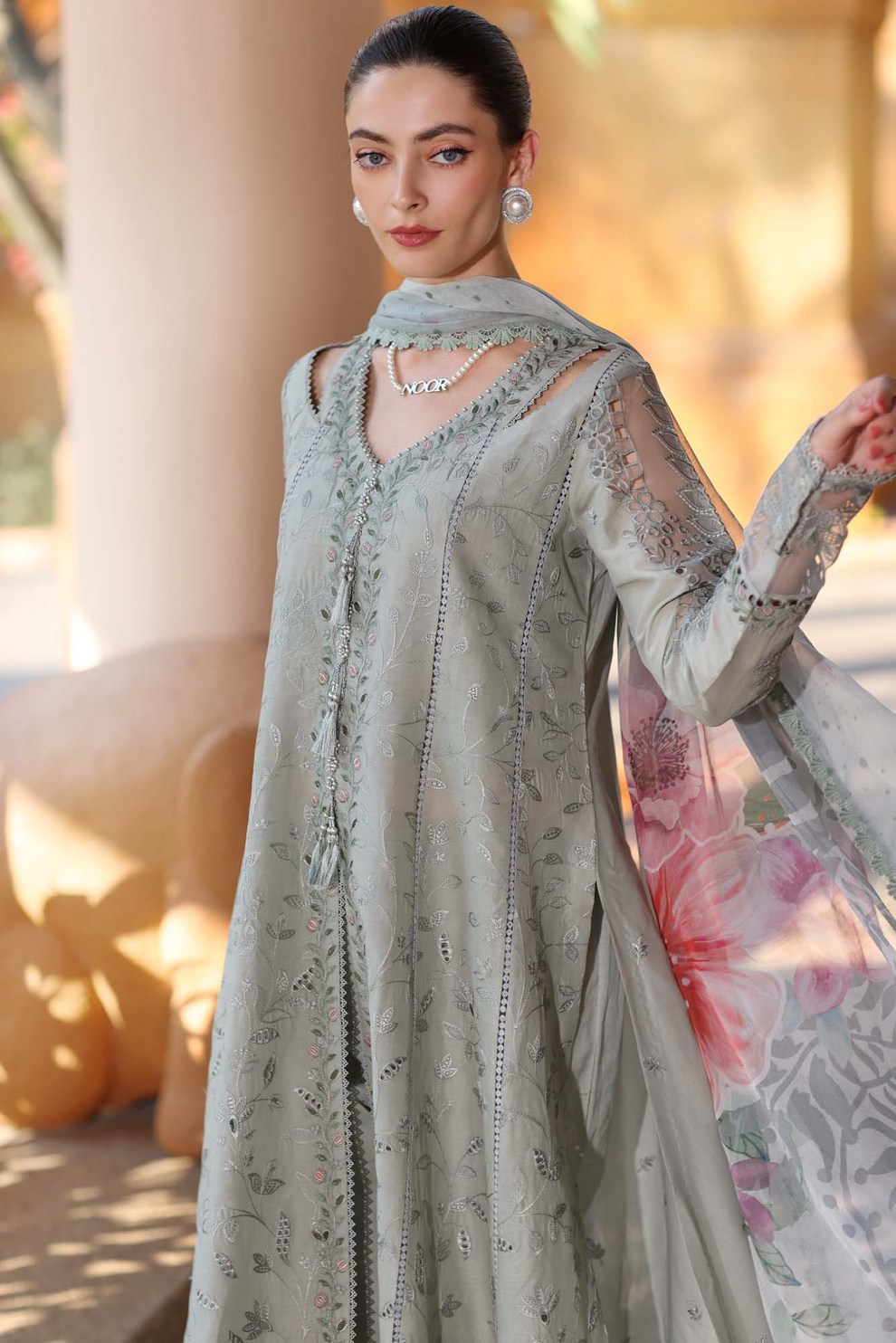 BH-Embroidered Lawn Chikankari Unstitched 3 Piece - Summer Collection