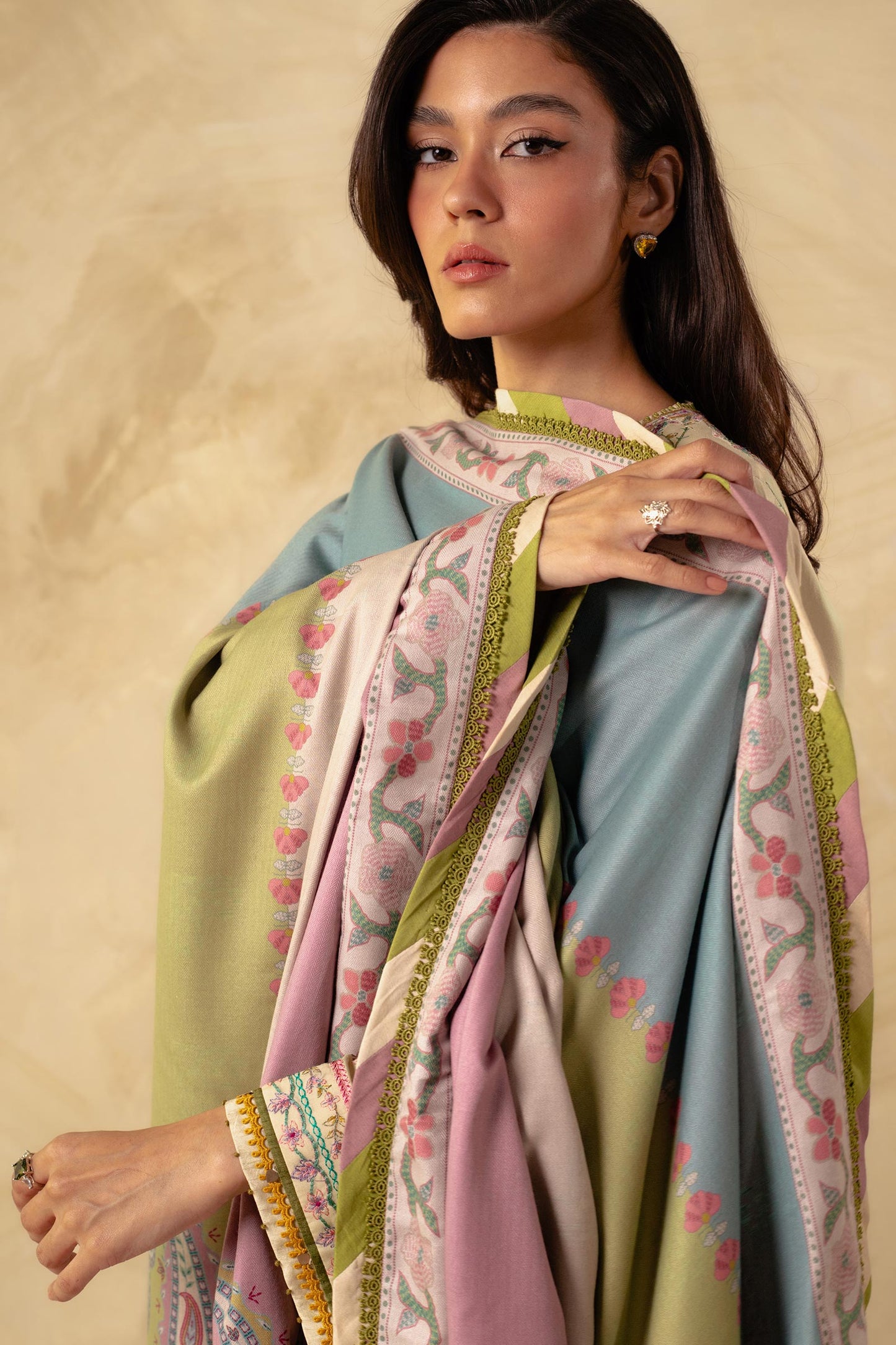 Z.S Unstitched Embroidered Lawn 3 Piece Suit