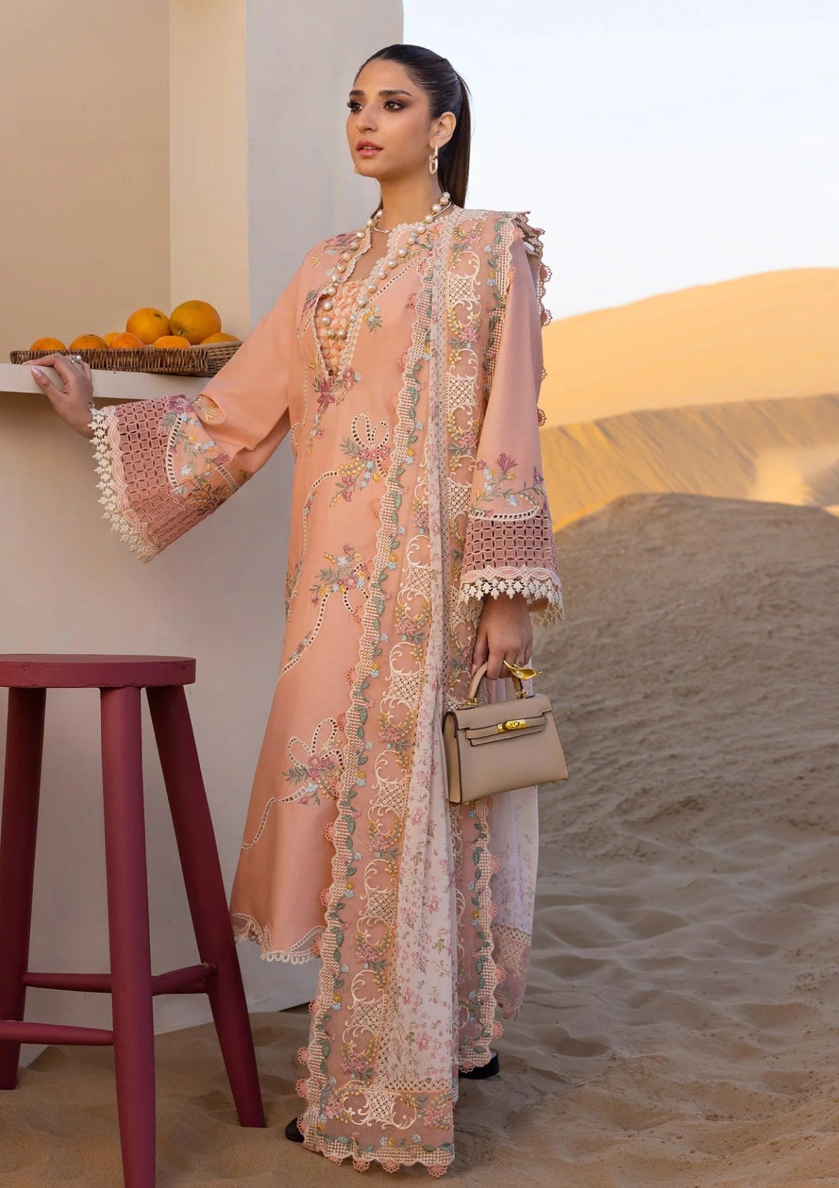 BH-EMBROIDERY LUXURY LAWN CHICKEN-KARI DRESS 3PC