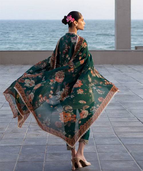 Z.C - 3 Piece Unstitched Embroidered Lawn Suit