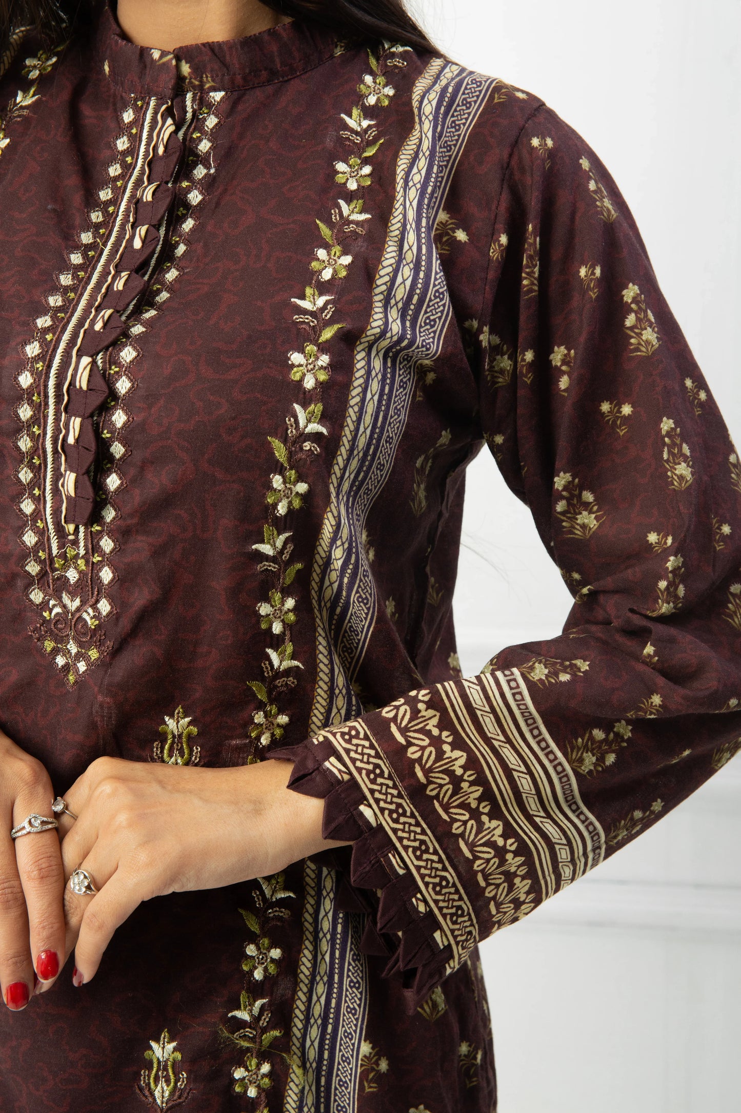EMBC-010- 3 Piece Lawn Embroidered UnStitched Suit
