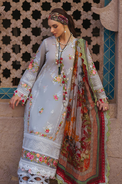 Annus Abrar Unstitched Embroidered Lawn Suit