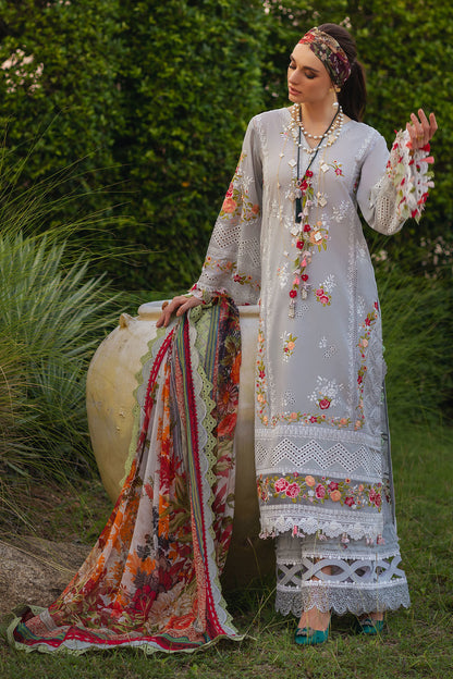 Annus Abrar Unstitched Embroidered Lawn Suit