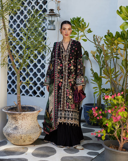 Faiza Saqlain Unstitched Embroidered Lawn Suit