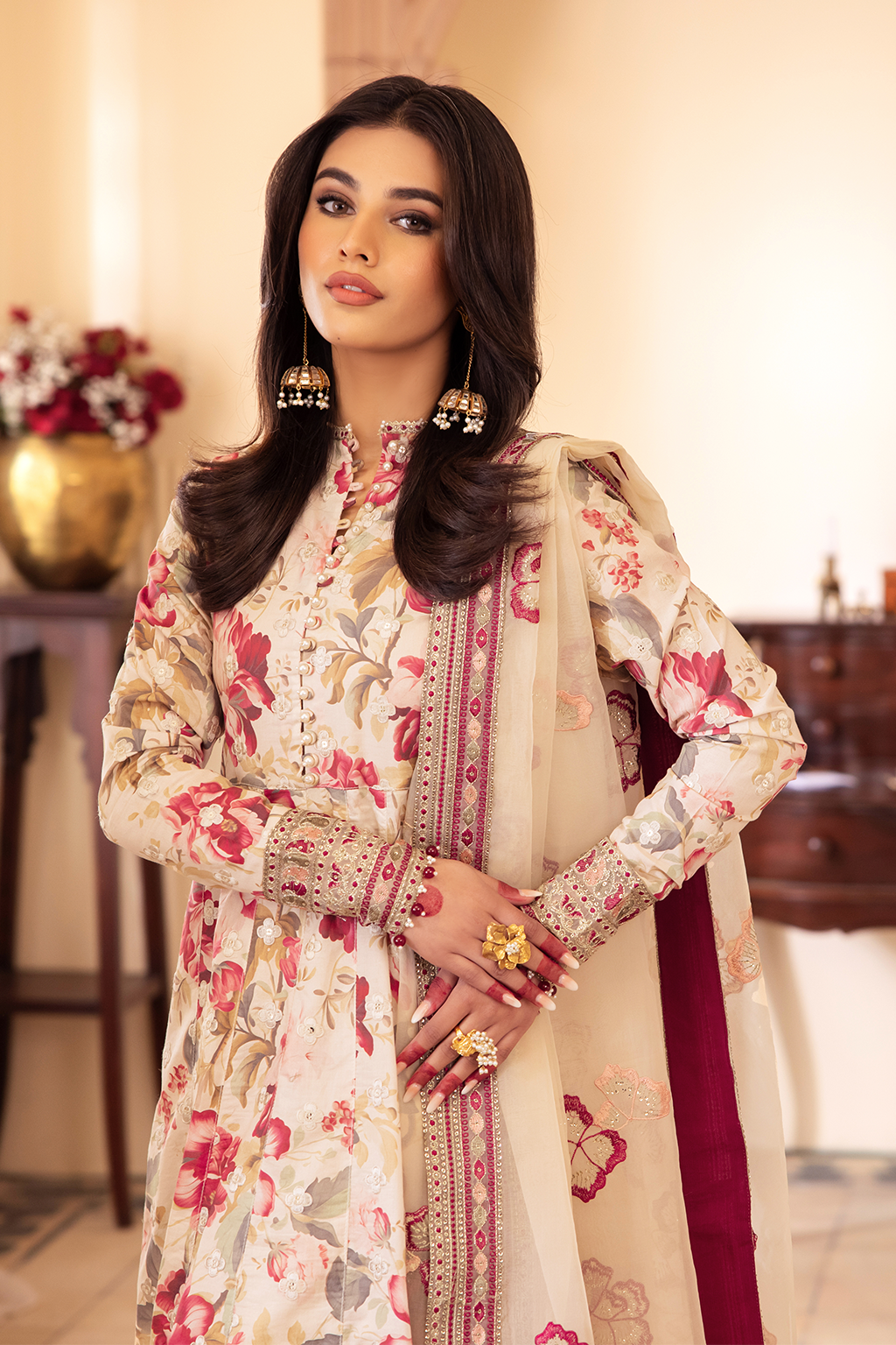 Iznik Unstitched Embroidered Lawn Suit