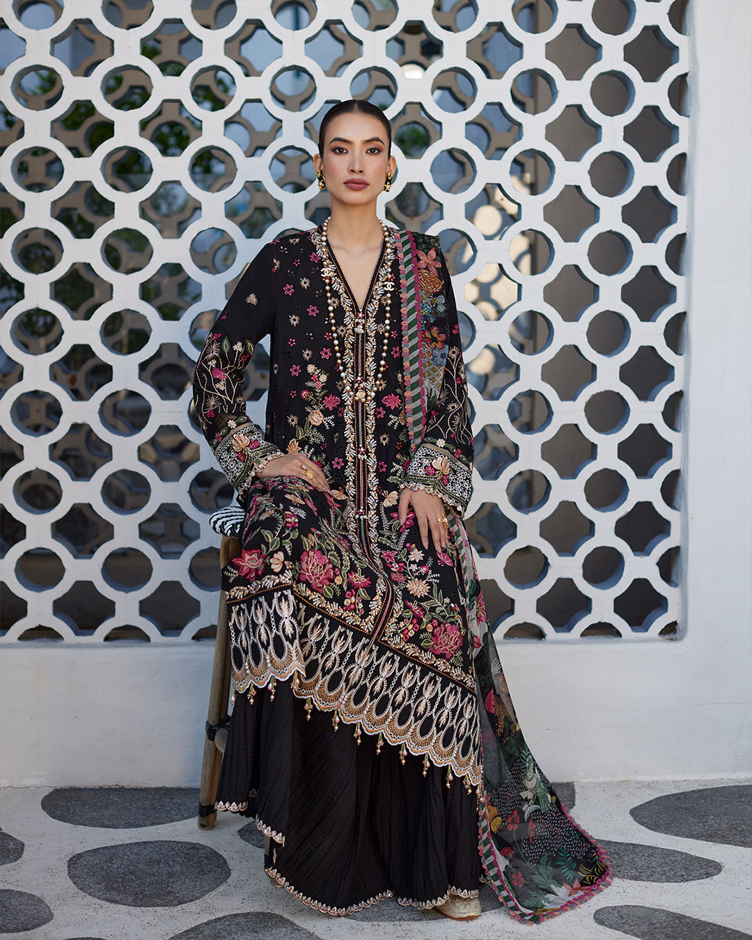 Faiza Saqlain Unstitched Embroidered Lawn Suit