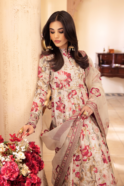 Iznik Unstitched Embroidered Lawn Suit