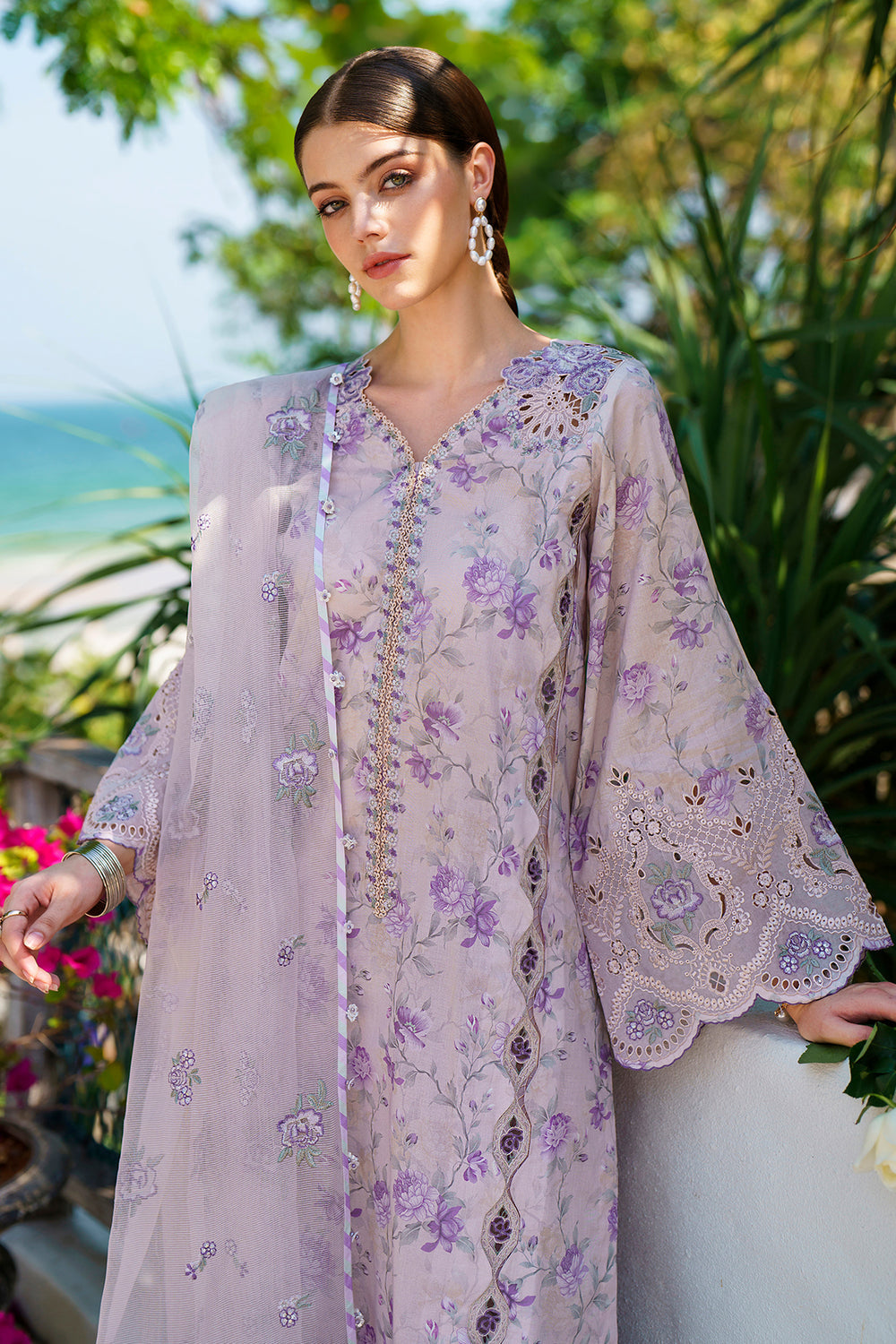 Baroque Unstitched Embroidered Lawn Suit