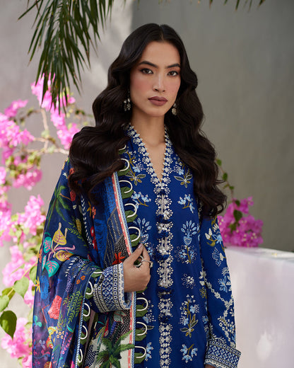 Faiza Saqlain Unstitched Embroidered Lawn Suit