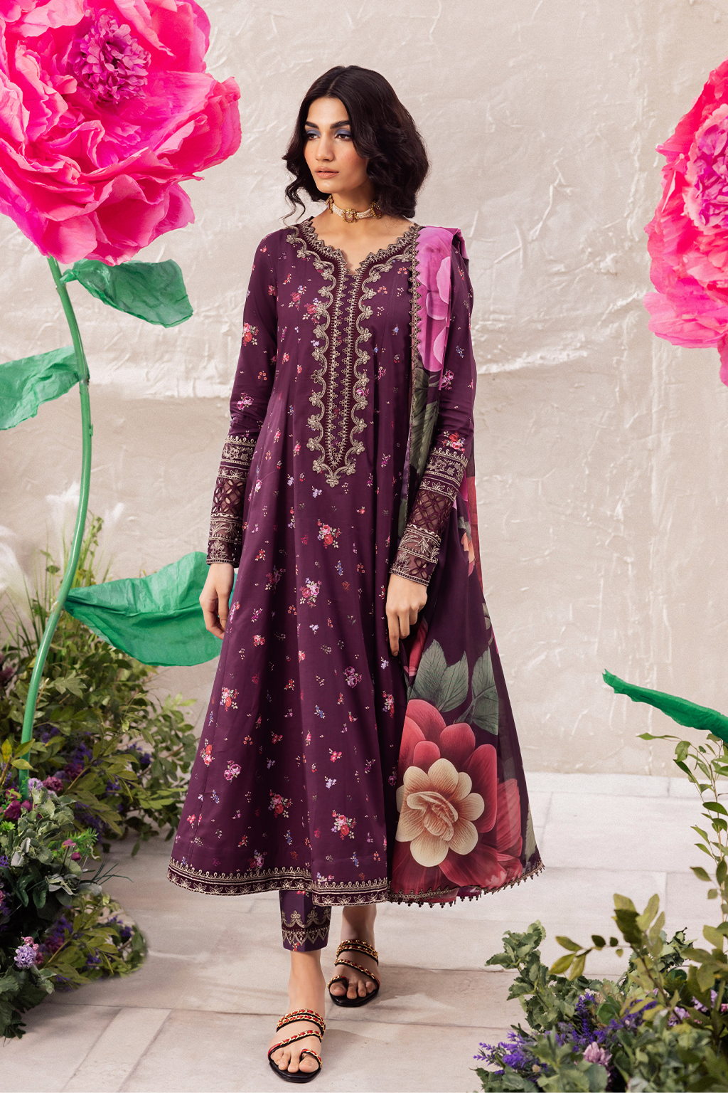 Iznik Unstitched Embroidered Lawn Suit