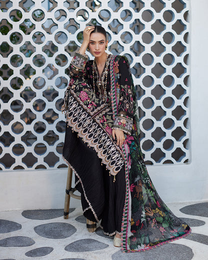 Faiza Saqlain Unstitched Embroidered Lawn Suit