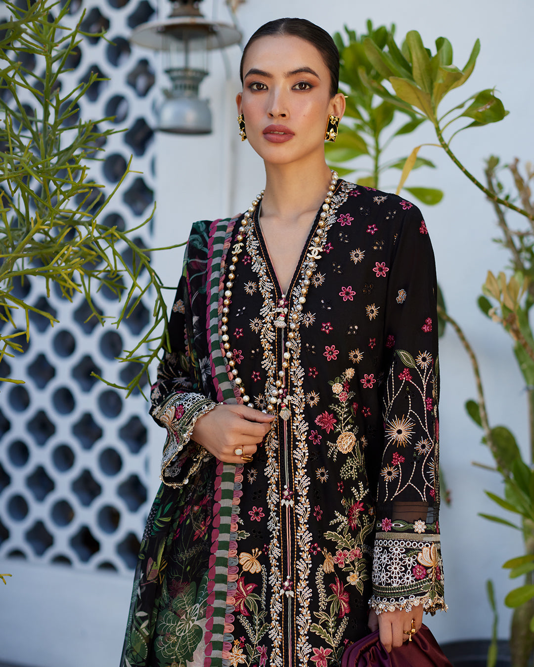 Faiza Saqlain Unstitched Embroidered Lawn Suit