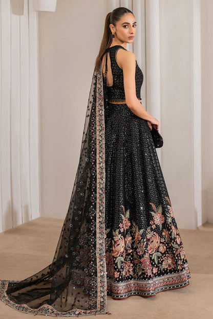 Jazmin Black Organza Lehenga Bridal Collection