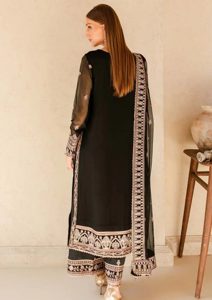 Farasha Unstitched Embroidered Chiffon Suit