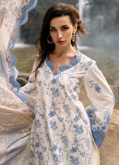 Image Unstitched Embroidered Lawn Suit