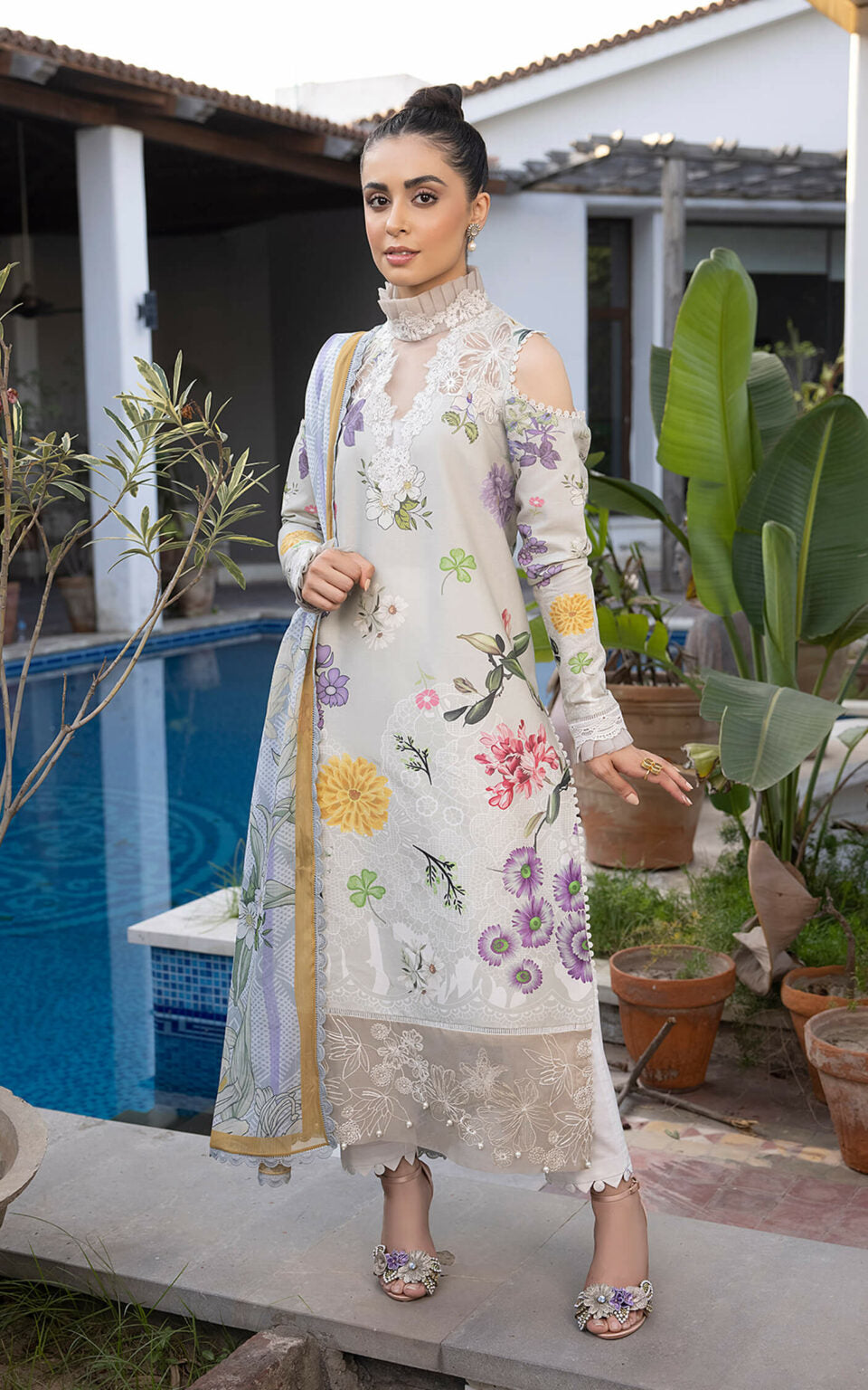 Asifa Nabeel Unstitched Embroidered Suit