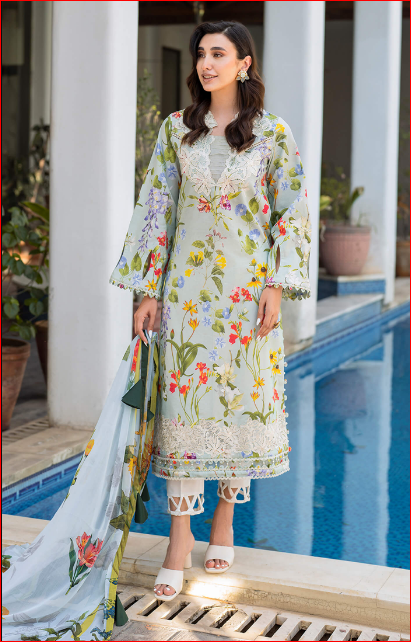 Asifa Nabeel Unstitched Embroidered Suit