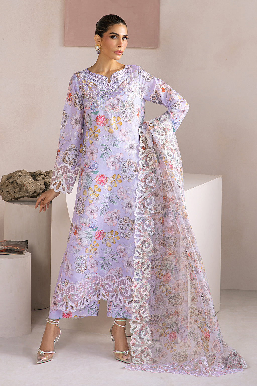 Vanya Unstitched Embroidered Suit