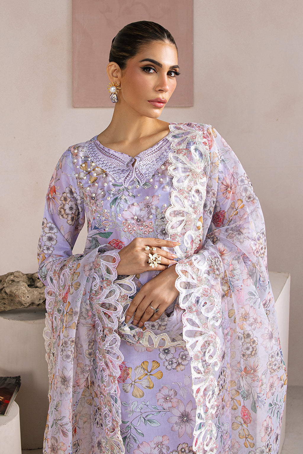 Vanya Unstitched Embroidered Suit