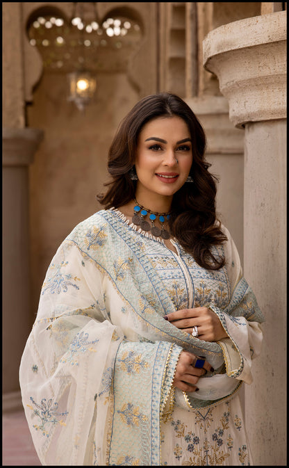 Sila Unstitched Embroidered Lawn Suit