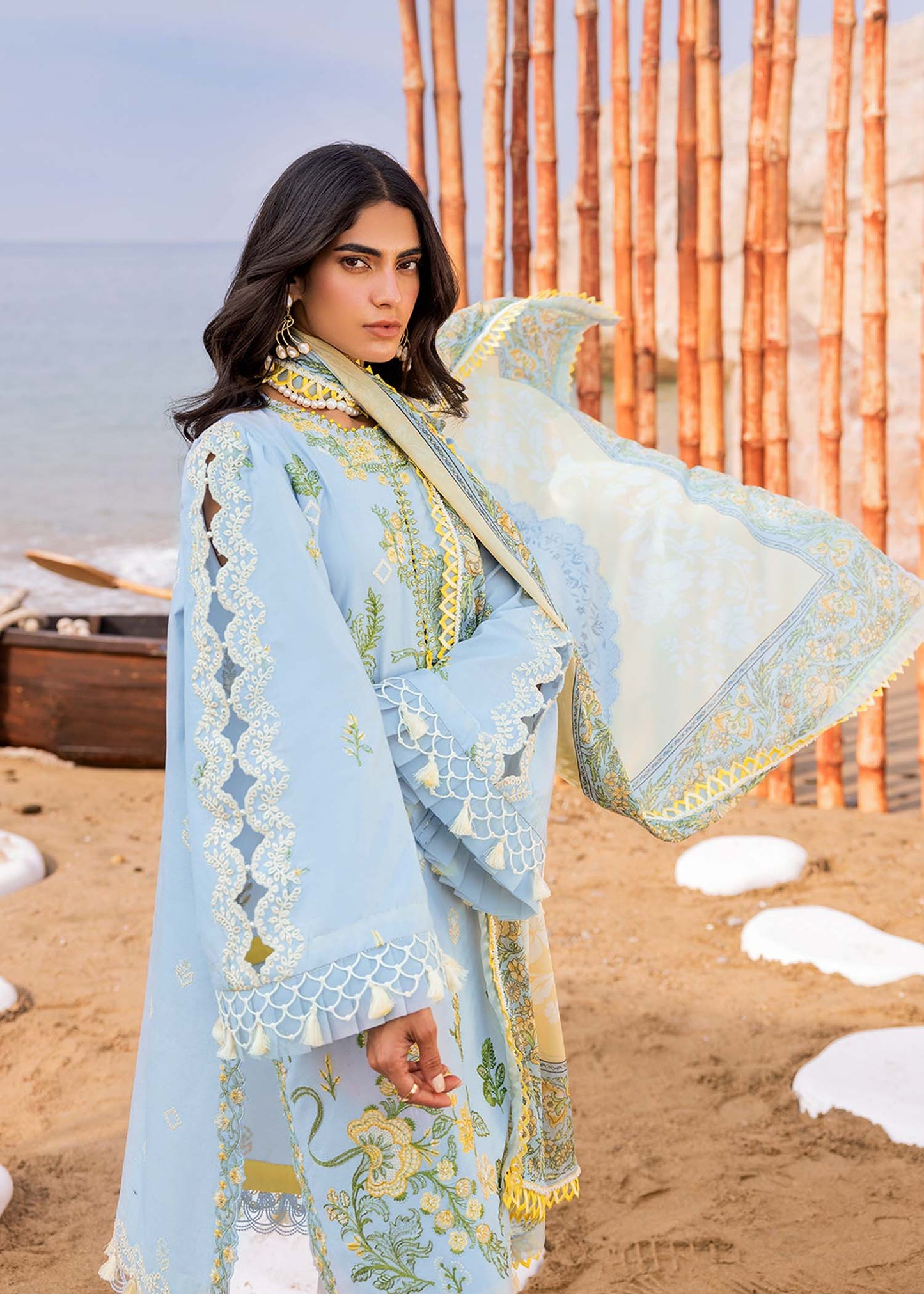 Sadaf Fawad Khan Unstitched Embroidered Lawn Suit