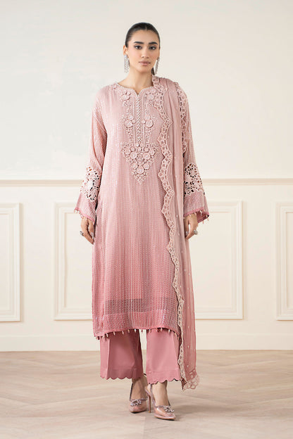MB 3 Piece Embroidered Chiffon Suit