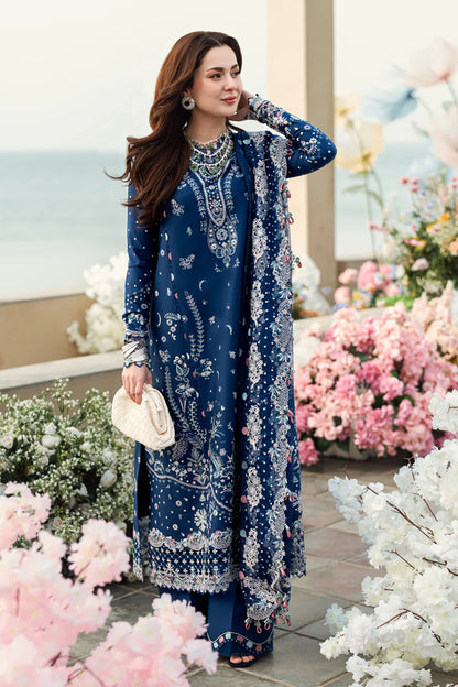 Q.K AURORA Chikankari Luxury Lawn Embroidered 3 Piece Dress