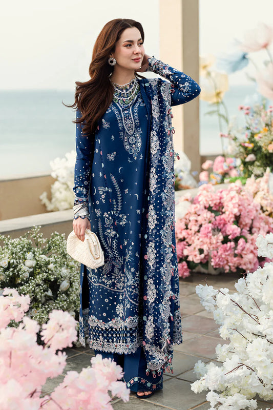 Q.K AURORA Chikankari Luxury Lawn Embroidered 3 Piece Dress