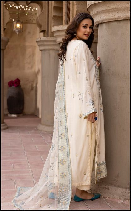 Sila Unstitched Embroidered Lawn Suit