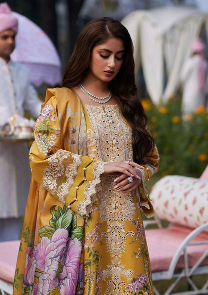 Elaf Unstitched Embroidered Lawn Suit