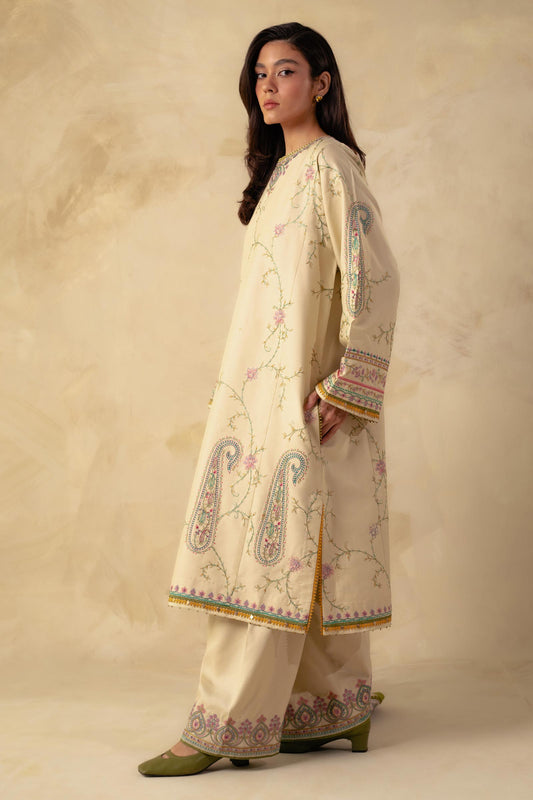 Z.S Unstitched Embroidered Lawn 3 Piece Suit