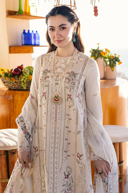 Qalamkar Unstitched Embroidered Lawn Suit