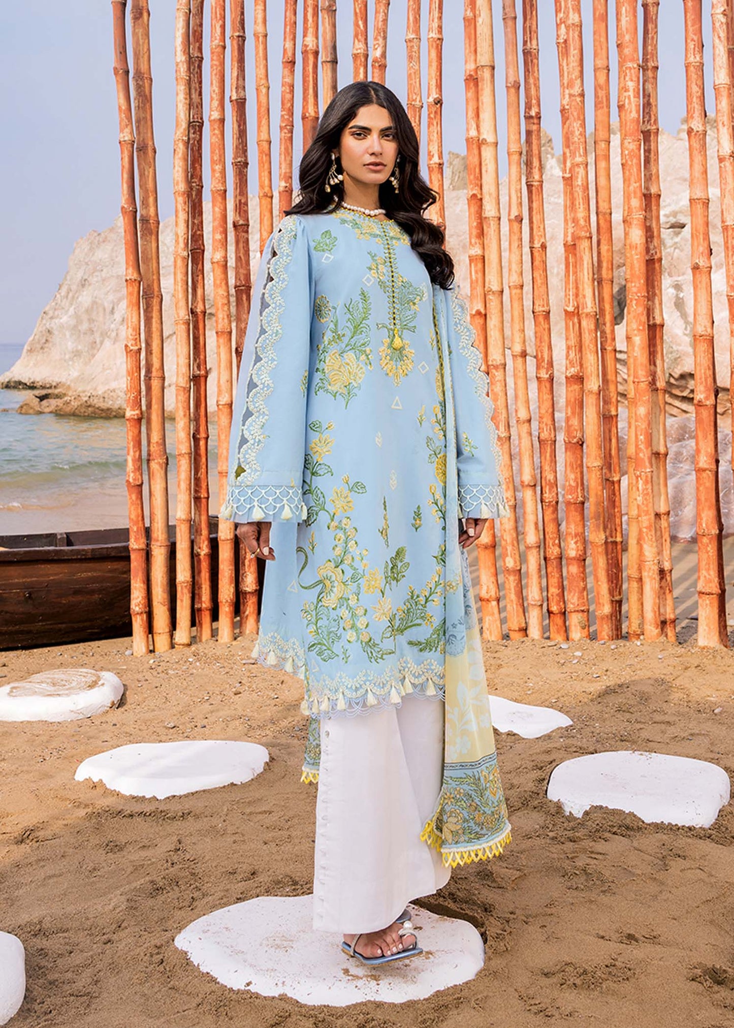 Sadaf Fawad Khan Unstitched Embroidered Lawn Suit