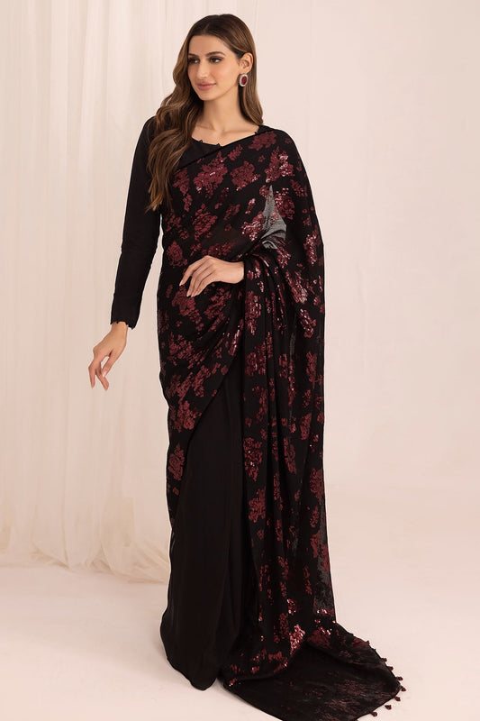 BH-LUXURY SEMI PURE CHIFFON SAREE