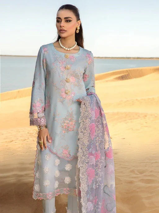 BH Embroidered Unstiched Luxury Lawn Dress