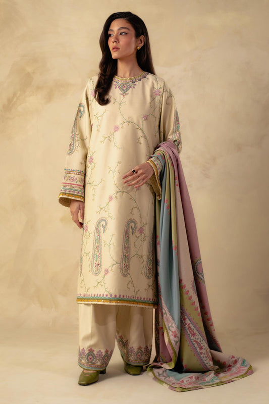 Z.S Unstitched Embroidered Lawn 3 Piece Suit