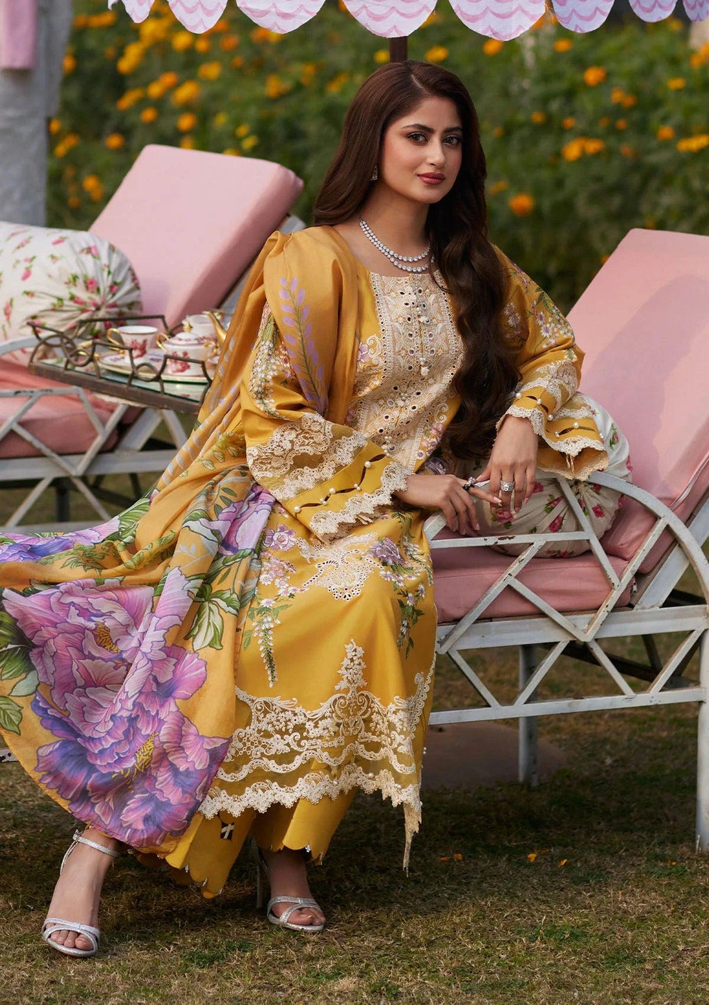 Elaf Unstitched Embroidered Lawn Suit