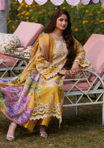 Elaf Unstitched Embroidered Lawn Suit