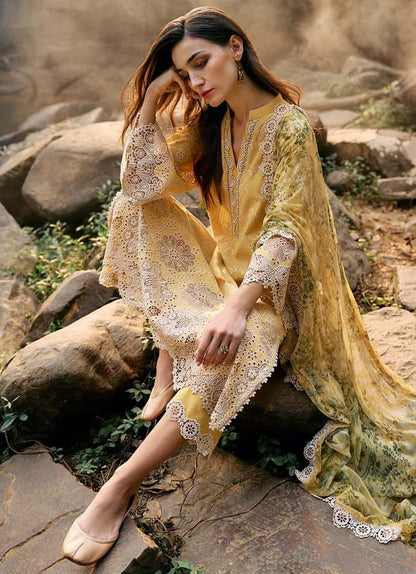 Image Unstitched Embroidered Lawn Suit