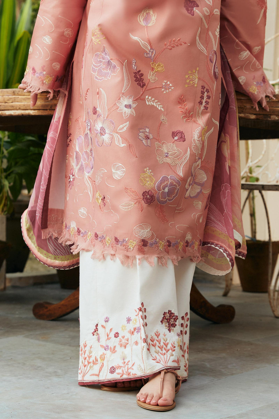 Coco By Zara Unstitched Embroidered Lawn Suit