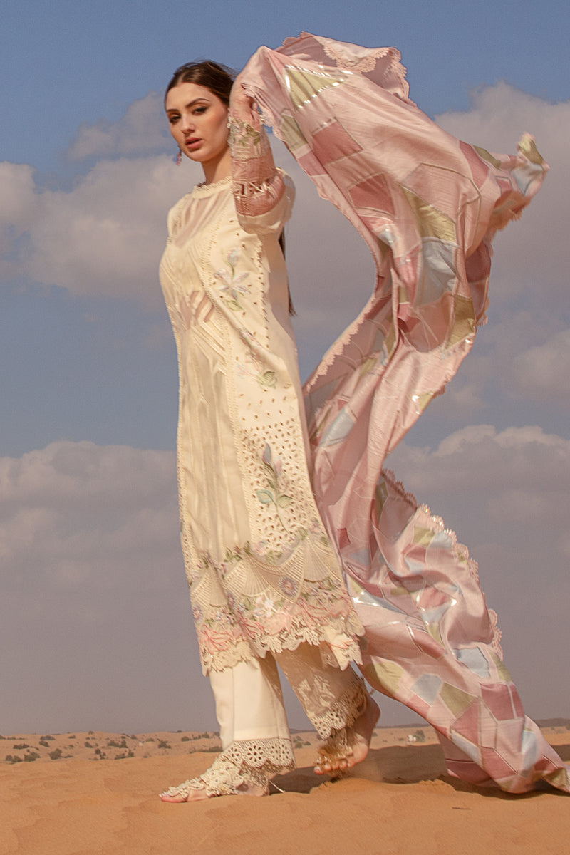 Afrozeh Unstitched Embroidered Lawn Suit